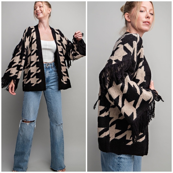 ee:some Boho Cozy Chic Oversized Fringe Cardigan - Picture 8 of 10